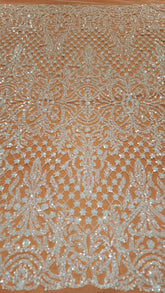 Beaded Sequin bridal lace