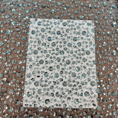 Ditsy floral beaded sequin mesh fabric