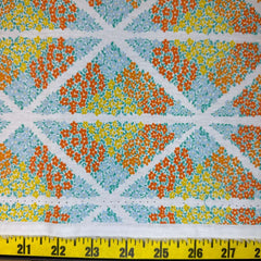 Printed Cotton (white/orange/blue/yellow)