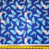 Butterfly Print Cotton (blue/yellow)