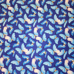 Butterfly Print Cotton (blue/yellow)