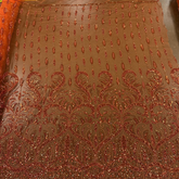 Cascadia Beaded Sequin Lace (Orange)