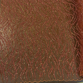 Flowing flame Beaded Sequin Lace (Orange)