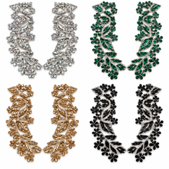 Sapphire Hot-fix Applique Pair