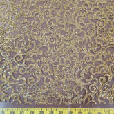 Gilded Baroque Scroll Glitter Mesh