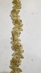 Beaded floral Embroidery Trim