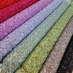 Ditsy floral beaded sequin mesh fabric