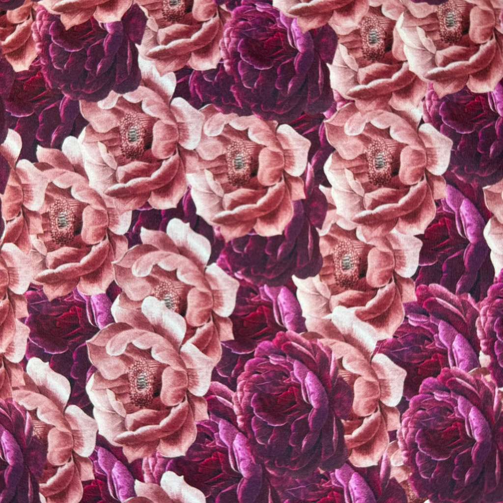 Floral Print Cotton (Magenta/peach)