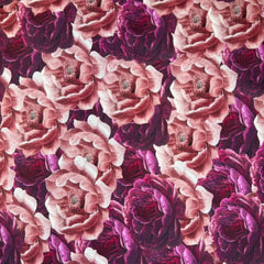 Floral Print Cotton (Magenta/peach)