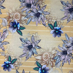 Floral Print Cotton (buttermilk/navy)