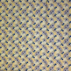 Floral Print Cotton (buttermilk/navy)