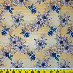 Floral Print Cotton (buttermilk/navy)