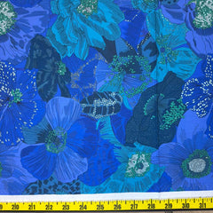 Floral Print Cotton (blue/purple)