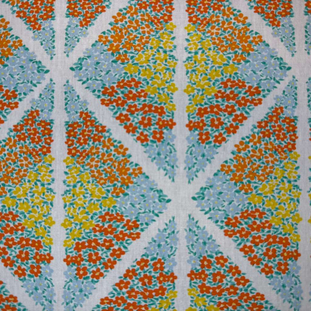 Printed Cotton (white/orange/blue/yellow)