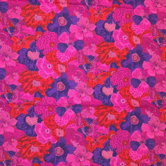 Floral Print Cotton (red/purple/blue)