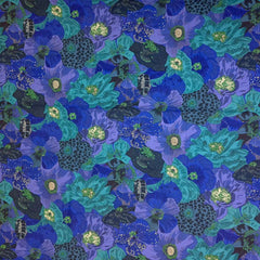 Floral Print Cotton (blue/purple)
