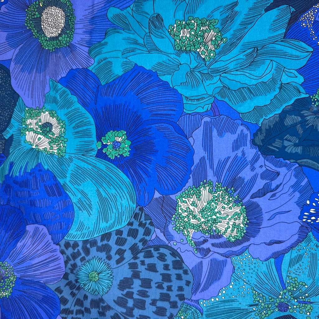 Floral Print Cotton (blue/purple)