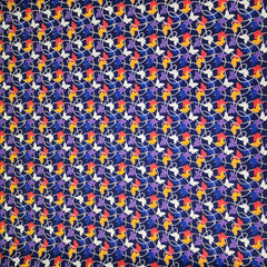 Butterfly Print Cotton (blue/orange/yellow)