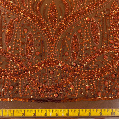 Cascadia Beaded Sequin Lace (Orange)