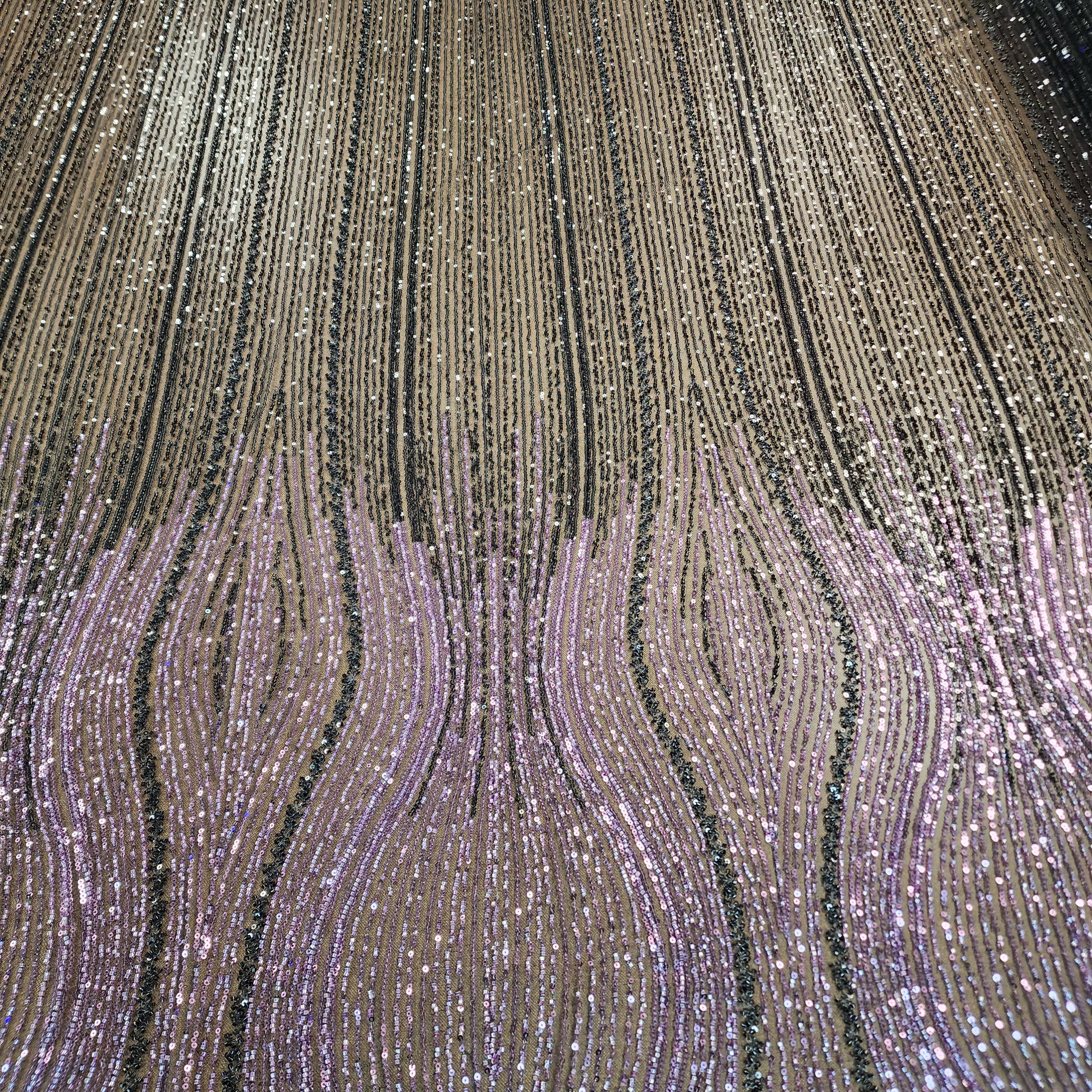 Wave Beaded Mesh (Purple)