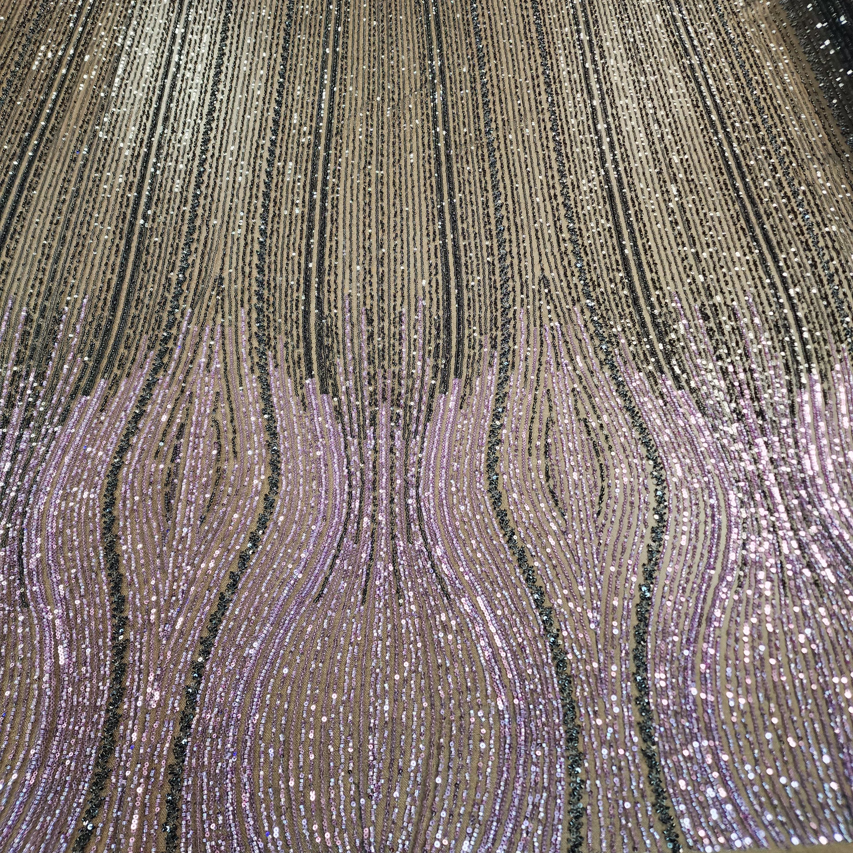 Wave Beaded Mesh (Purple)