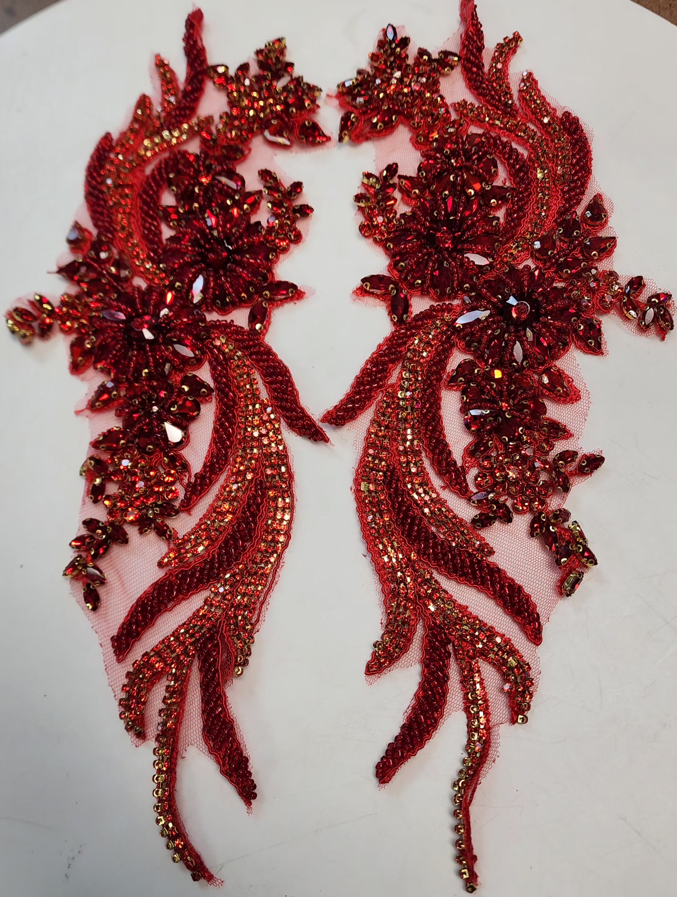 Emerald Applique Pair