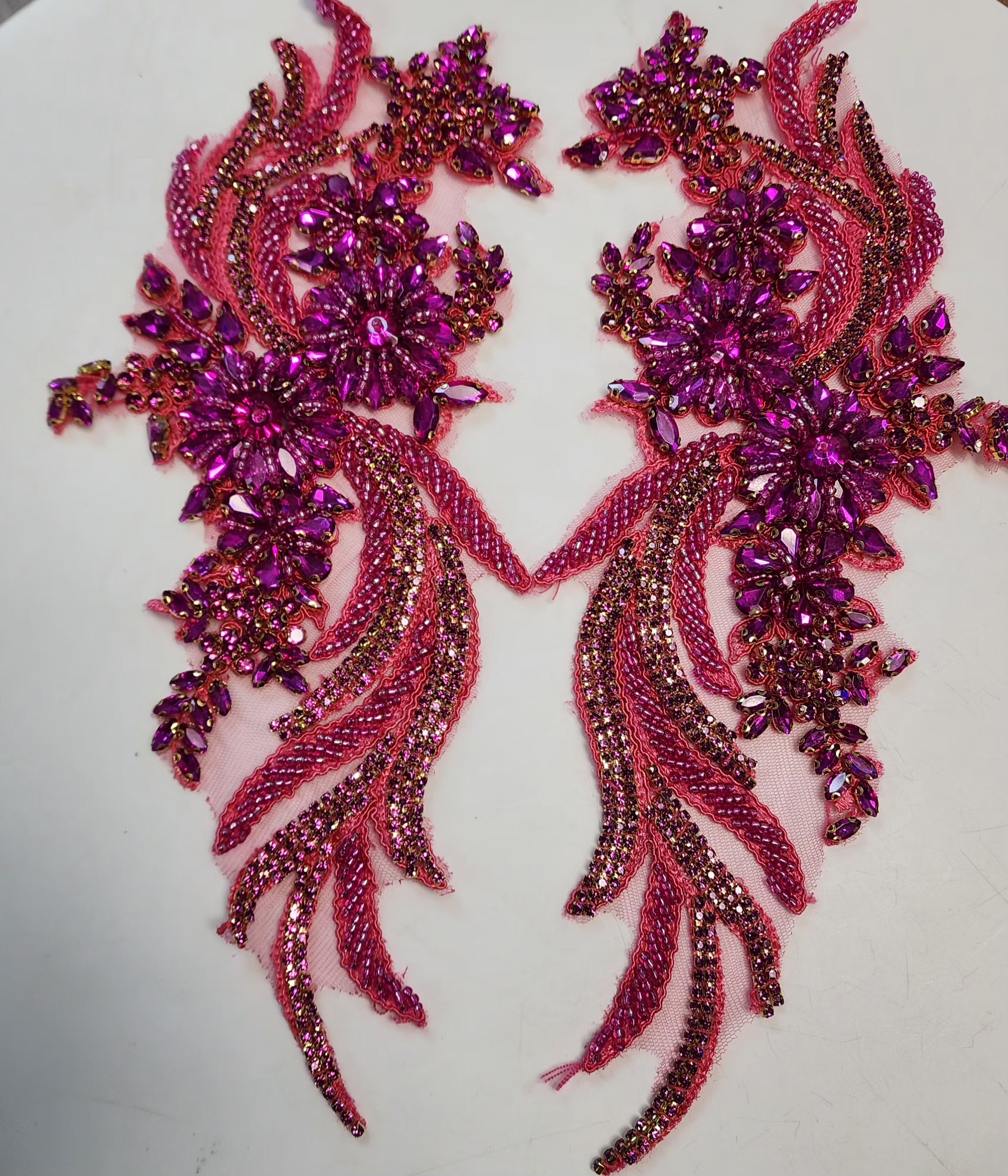 Emerald Applique Pair