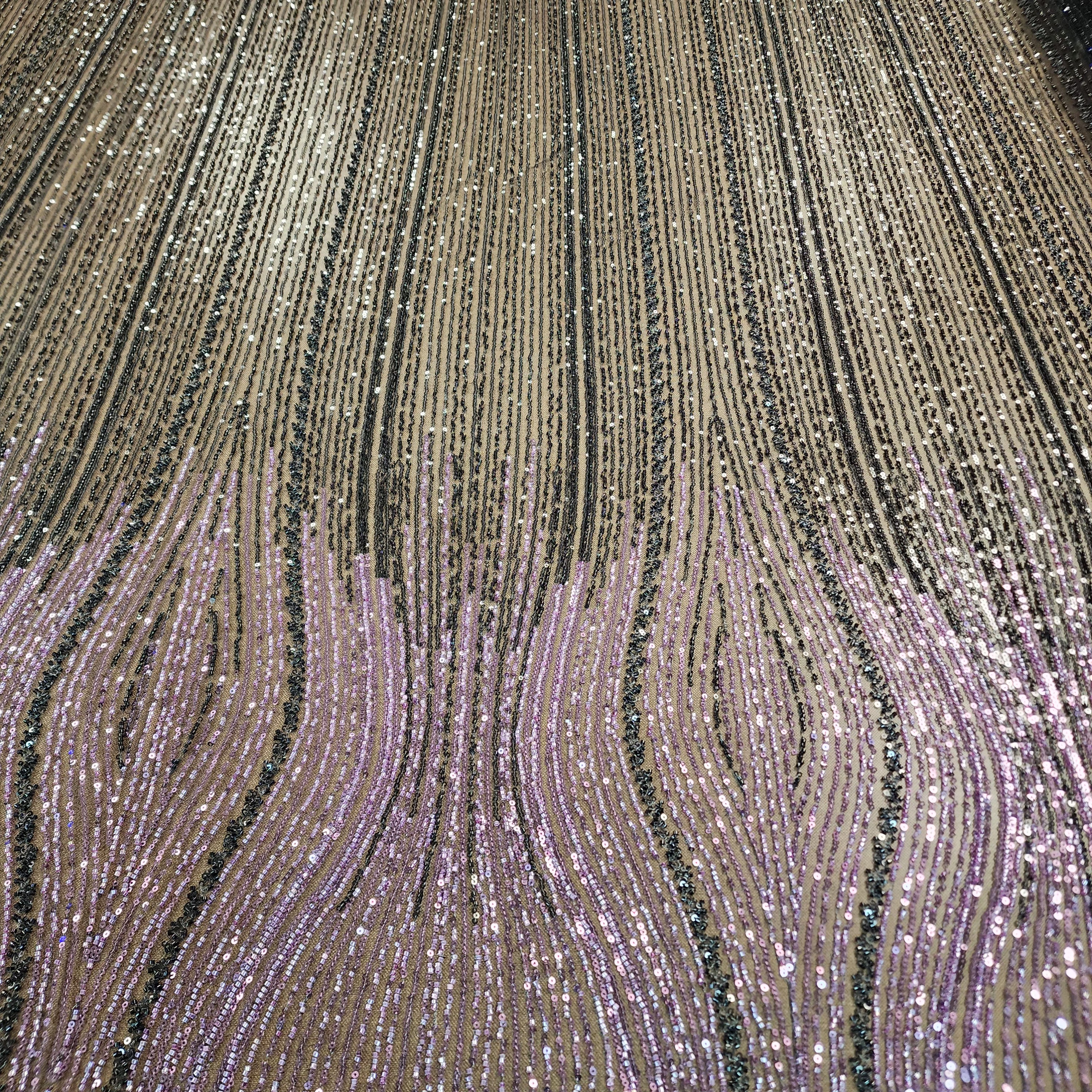 Wave Beaded Mesh (Purple)