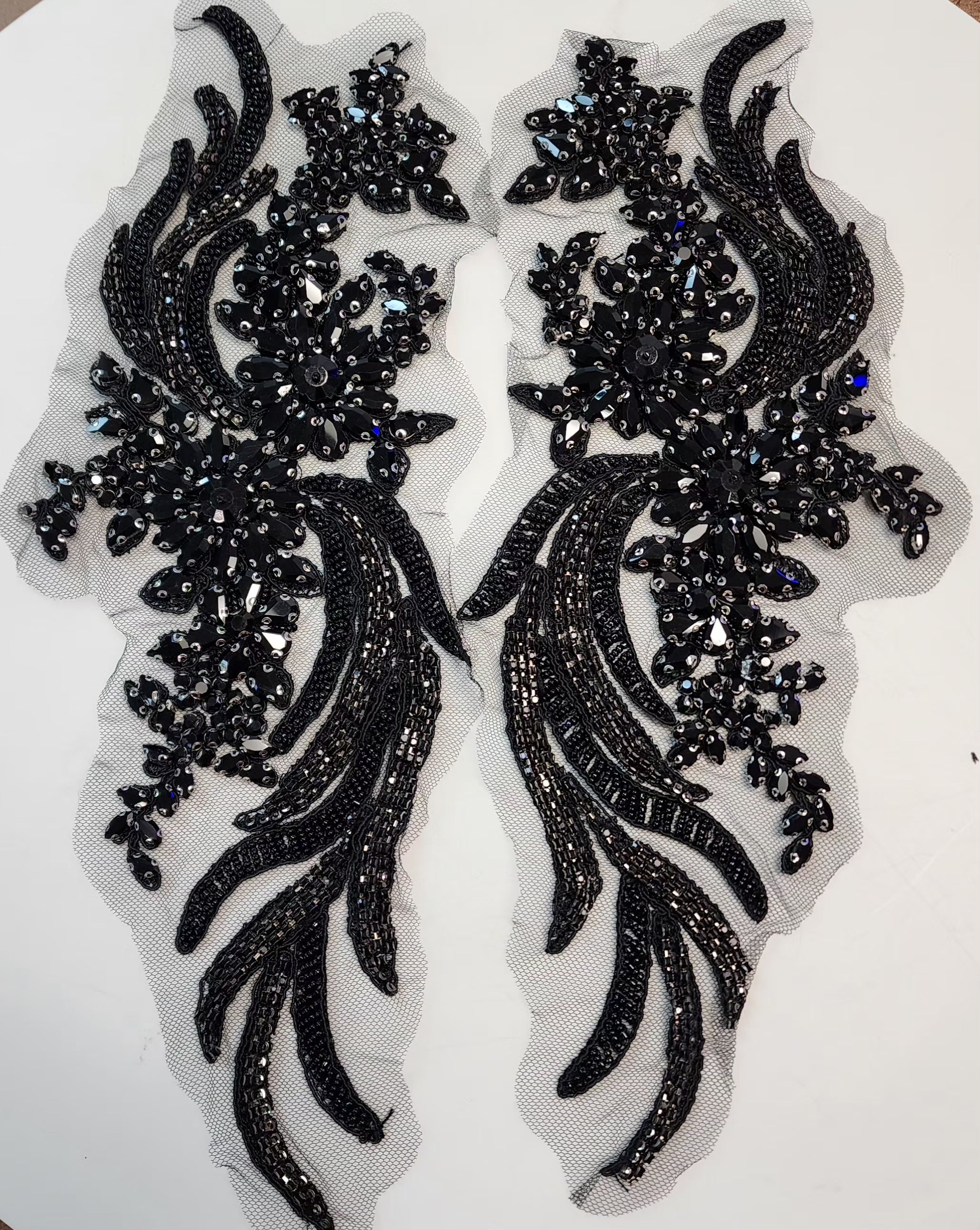 Emerald Applique Pair
