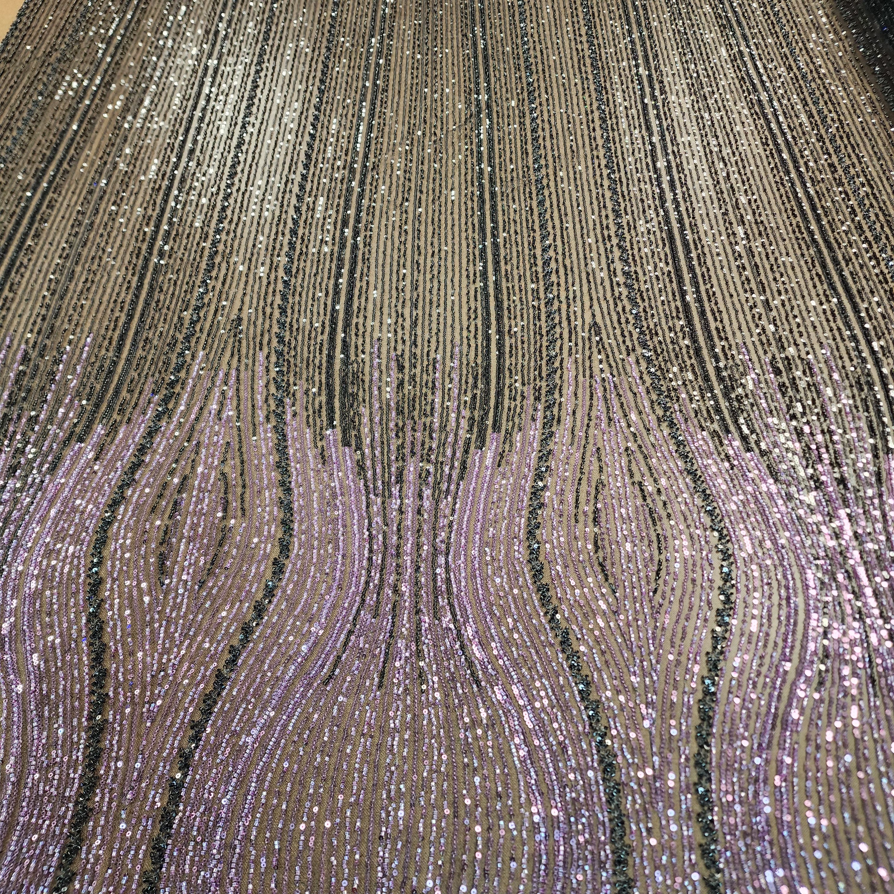 Wave Beaded Mesh (Purple)