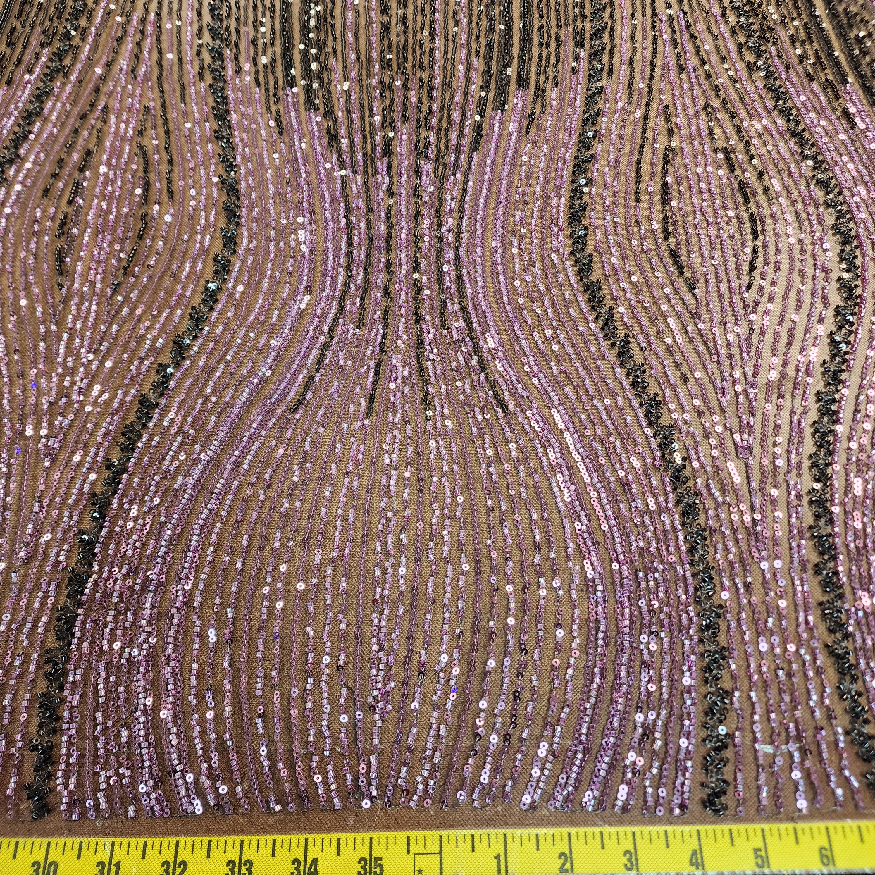 Wave Beaded Mesh (Purple)