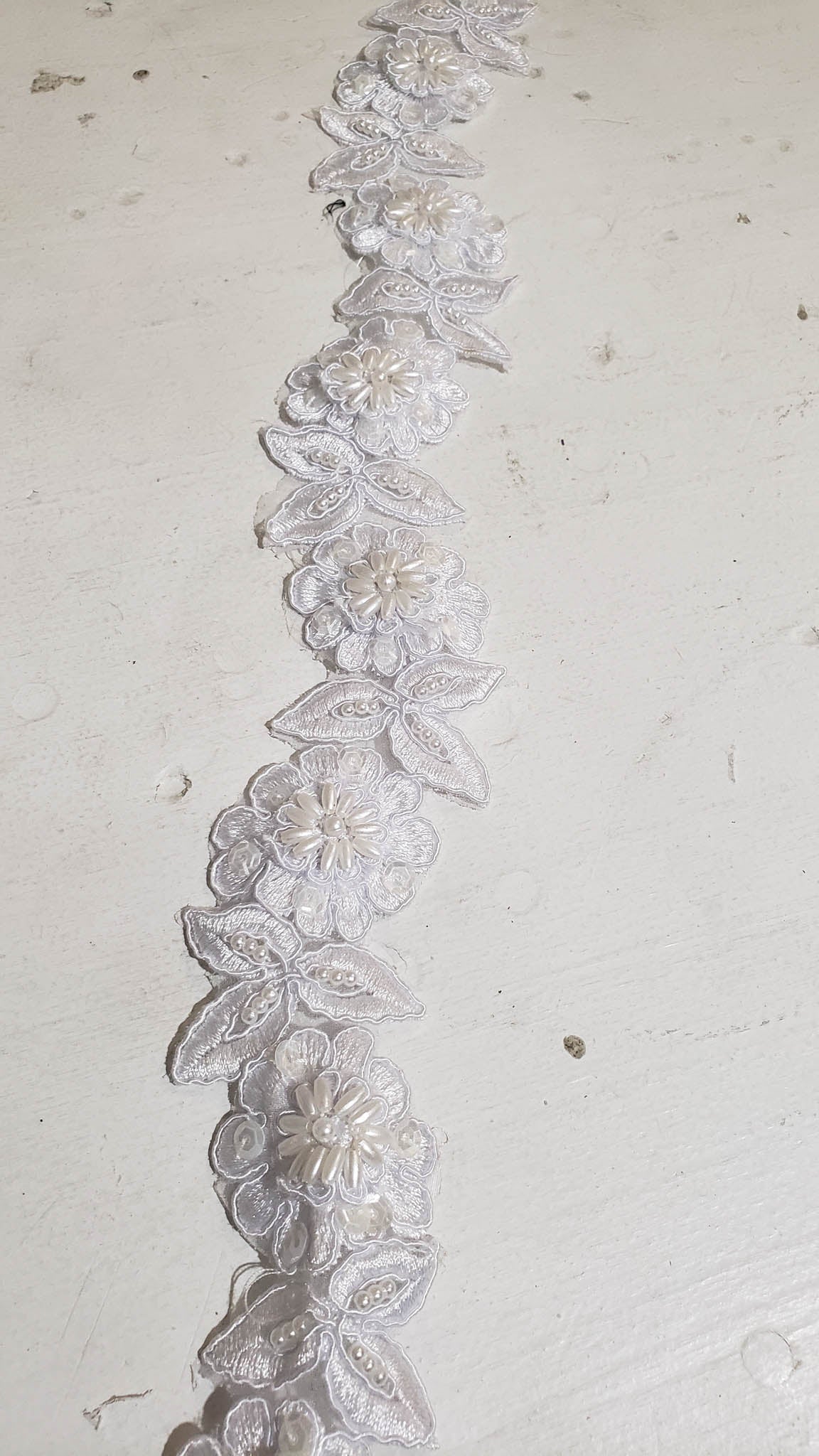 Beaded floral Embroidery Trim